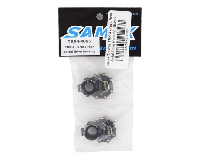 Samix Brass Rear Inner Portal Covers for Traxxas TRX-4 (Black) (2) (65g)