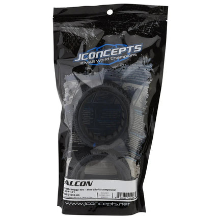 JConcepts 4071-01 Falcon 1/8 Off-Road Buggy Tires (2) (Blue) JCO407101