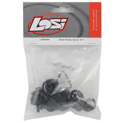 Losi Front & Rear Shock Plastics & Ball Set (4) (Ten-T) LOSB2904