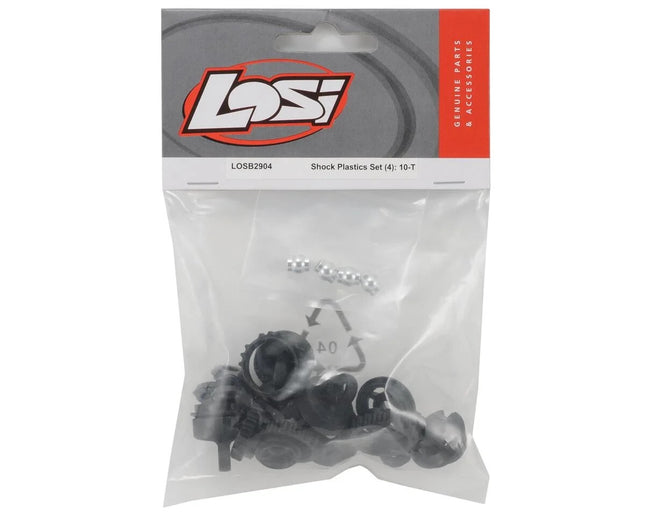 Losi Front & Rear Shock Plastics & Ball Set (4) (Ten-T) LOSB2904
