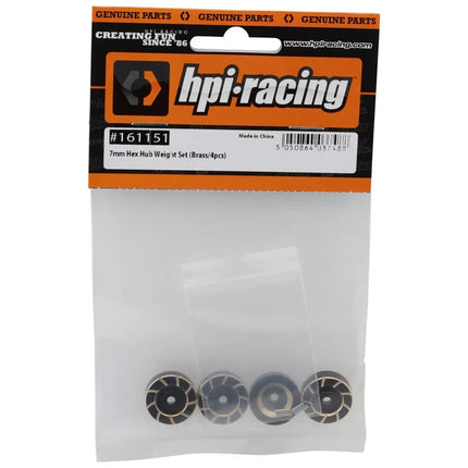 HPI Venture18 Heavy Brass 7mm Hex Hubs (Black) (4) (11g) HPI161151