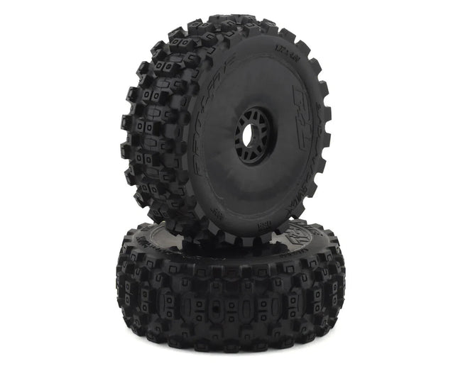Pro-Line Badlands MX Pre-Mounted 1/8 Buggy Tires Black M2 w/Velocity V2 Wheels