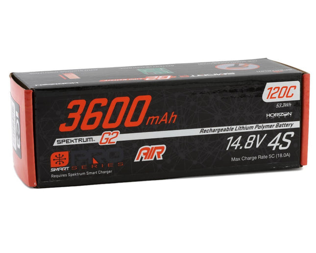 Spektrum RC 4S Smart G2 Pro Air LiPo 120C Battery Pack 14.8V/3600mAh w/IC3