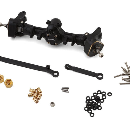 Injora Axial SCX24 +4mm Nylon Front Planet Axle Set (Black) INJSCX24-195BKF