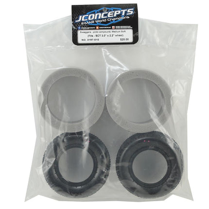 JConcepts Swaggers Short Course Front Carpet Tires (2) (Pink) 3187-010