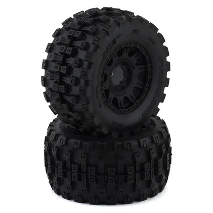 Pro-Line 1/8 Badlands MX38 HP BELTED F/R 3.8" MT Mounted 17mm Black Raid