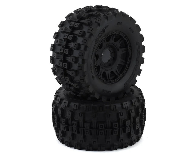Pro-Line 1/8 Badlands MX38 HP BELTED F/R 3.8" MT Mounted 17mm Black Raid
