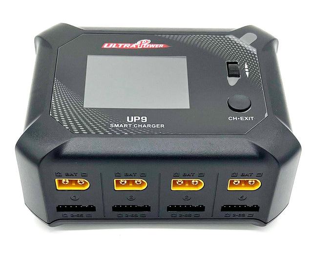 Ultra Power UP9 AC 100W DC 200W Four Port Multi-Chemistry Smart Charger UPTUP9