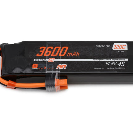 Spektrum RC 4S Smart G2 Pro Air LiPo 120C Battery Pack 14.8V/3600mAh w/IC3