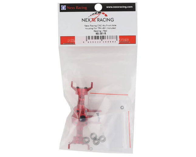 NEXX Racing Aluminum Front Axle Housing for Traxxas TRX-4M (Red)