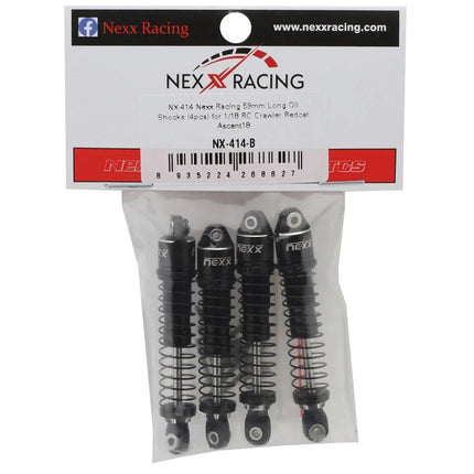 NEXX Racing Redcat Ascent18 Long Travel Aluminum Oil Shocks Black 59mm