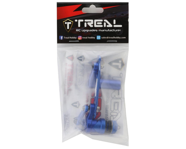 Treal Hobby Aluminum Servo Saver Steering Bellcrank Set for Traxxas Sledge Blue