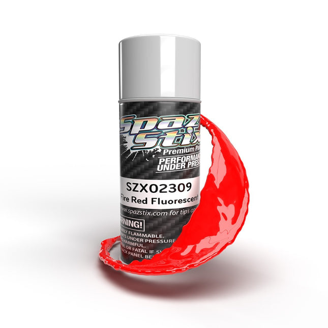 Spaz Stix Fire Red Fluorescent Aerosol Paint, 3.5oz Can SZX02309