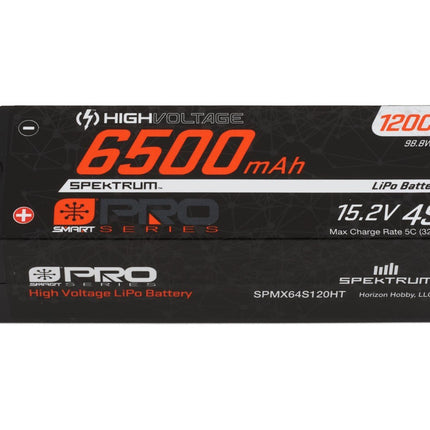 Spektrum RC 4S Smart Pro Hardcase HV-LiPo 120C Battery 15.2V/6500mAh 5mm Bullets