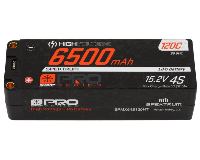 Spektrum RC 4S Smart Pro Hardcase HV-LiPo 120C Battery 15.2V/6500mAh 5mm Bullets