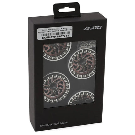 Samix Multi Crawlers Angled Spoke 1.9" Alum Adj Offset Beadlock Wheels Bronze