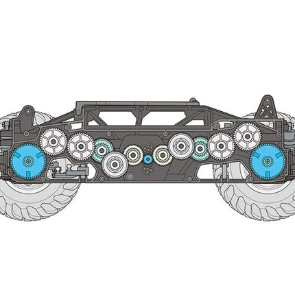 Tamiya Squash Van 4WD Monster Truck Kit (GF-02) TAM58725-60A