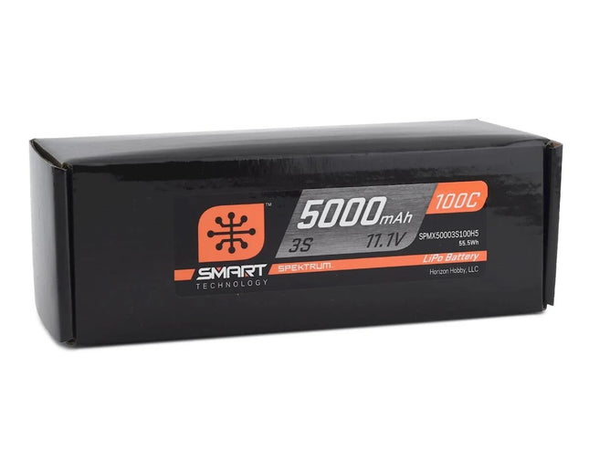 Spektrum RC 3S Smart LiPo Hard Case 100C Battery w/IC5 Connector 5000MAH 11.1V