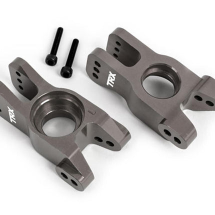 Traxxas Aluminum Rear Stub Axle Carriers Left & Right Dark Titanium TRA9552A