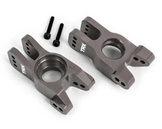 Traxxas Aluminum Rear Stub Axle Carriers Left & Right Dark Titanium TRA9552A
