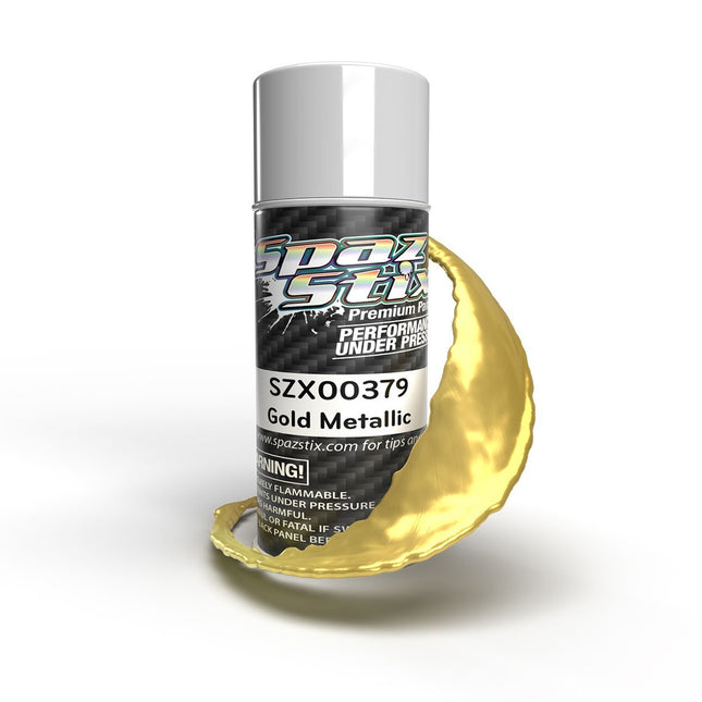 Spaz Stix Gold Metallic Aerosol Paint, 3.5oz Can SZX00379