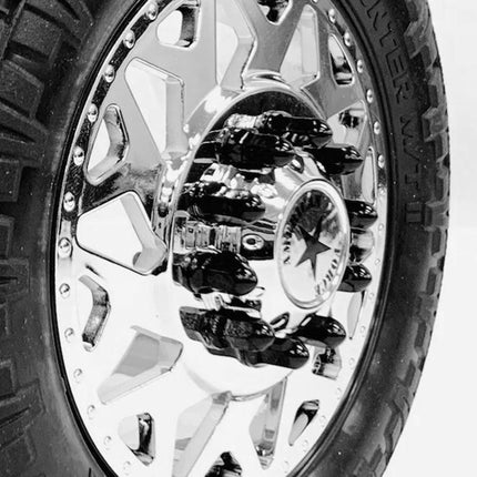 CEN CKD0614 Bullet Wheel Lug (Black Chrome) (40) (2.5mm Studs) w/Tool