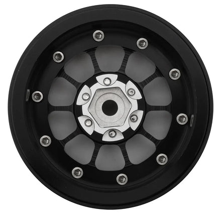 Treal Hobby 2.2" Type-A Beadlock Wheels (Black/Silver) (2) TLHTWHEEL-45