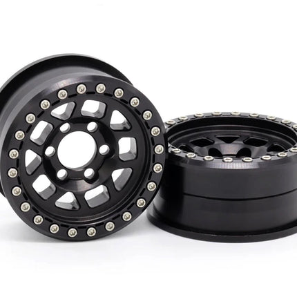 Vanquish Products 2.2" Battle Born Wheels Whiskey CNC Aluminum Crawler Beadlock 