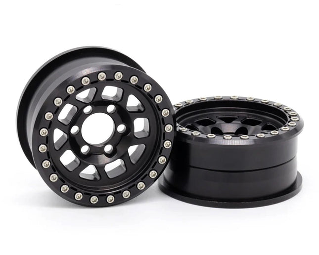 Vanquish Products 2.2" Battle Born Wheels Whiskey CNC Aluminum Crawler Beadlock 