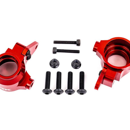 Traxxas Sledge Aluminum Steering Blocks Left & Right Red TRA9635R