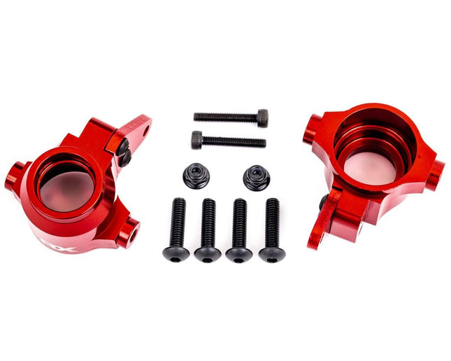 Traxxas Sledge Aluminum Steering Blocks Left & Right Red TRA9635R