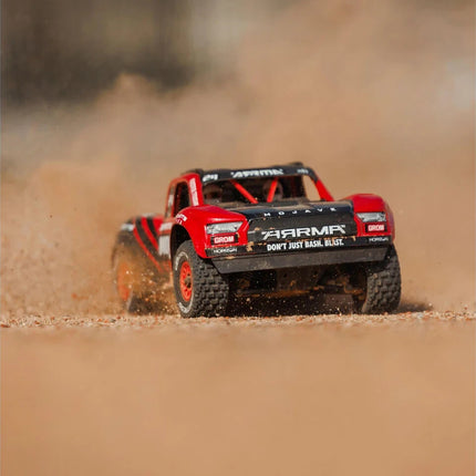 Arrma Mojave Grom MEGA 4WD 380 Brushed 1/18 Electric Desert Truck RTR Red/Black