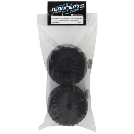JConcepts Switchback 2.8" Pre-Mounted Tires 12mm Hex (Platinum) 4075-39812