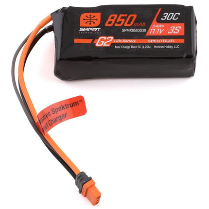 Spektrum RC 3S Smart G2 LiPo 30C Battery Pack (11.1V/850mAh) w/IC2 Connector 