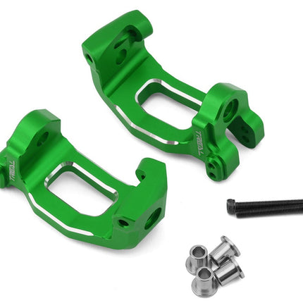 Treal Hobby Aluminum Front C Hub Spindle Carriers for Traxxas Sledge (Green)