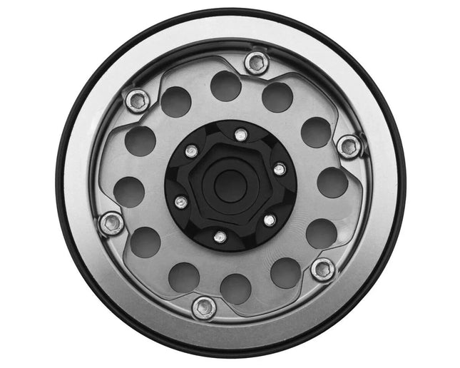 Treal Hobby Type I 1.9" Vintage 12-Hole Beadlock Wheels (Silver)