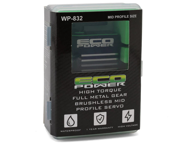 EcoPower 832 Mid Profile High Torque Brushless Crawl/Bash Servo HV/WP Metal Case
