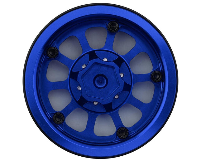 Treal Hobby Type V2 1.9" Beadlock Wheels (Blue/Silver)