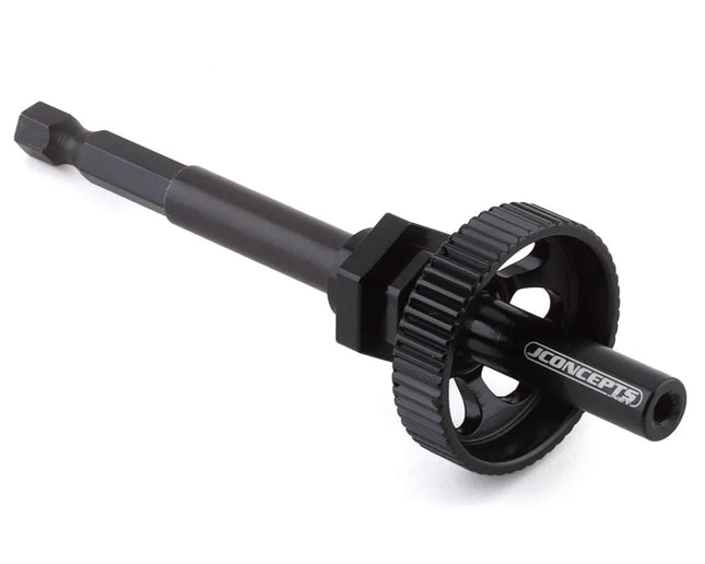 JConcepts 2871-2 Tire Break-In Drill Adaptor Kit (Black) (12mm/17mm) JCO28712