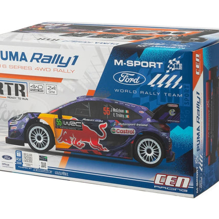 CEN M-Sport 2025 Ford Puma Rally 1 1/16 4WD RTR Brushless Rally Car CEG8901BL