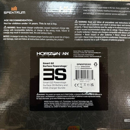 Spektrum RC Smart G2 PowerStage 3S Bundle w/3S Smart LiPo Battery SPMXPSS300