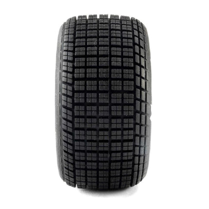 Losi 22S Dirt Late Model Hoosier 1/10 Pre-Mount Tires (Satin Alum) Soft LOS-4641