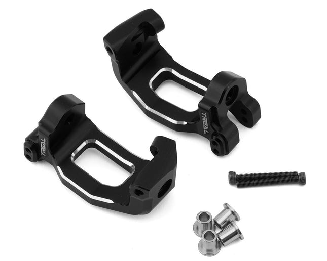 Treal Hobby Aluminum Front C Hub Spindle Carriers Traxxas Sledge (Black)