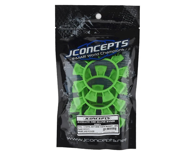JConcepts 2212-5 "Satellite" Tire Glue Bands (Green) JCO22125