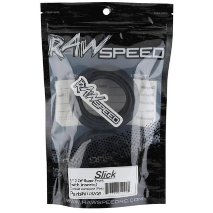 Raw Speed RC Slick 2.2" 1/10 2WD Front Buggy Tires (Gumball (Pink) RWS161102GB