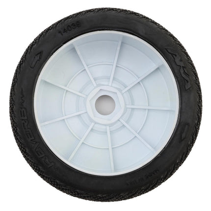 AKA Reverb 1/8 Buggy Pre-Mounted Tires (White) (Soft - Long Wear) w/EVO Wheels