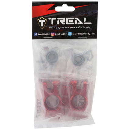 Treal Hobby Aluminum Rear Hub Carriers for Traxxas Sledge Red (2) TLHTSLEDGE-08