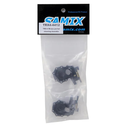 Samix Brass Steering Knuckles for Traxxas TRX-4 (Black) (2) (51g) SAMTRX44412