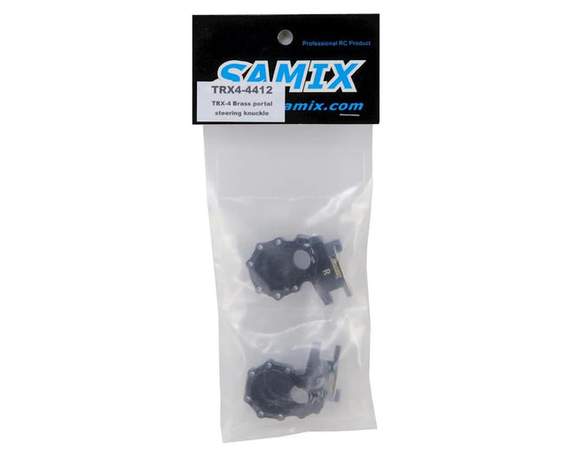 Samix Brass Steering Knuckles for Traxxas TRX-4 (Black) (2) (51g) SAMTRX44412
