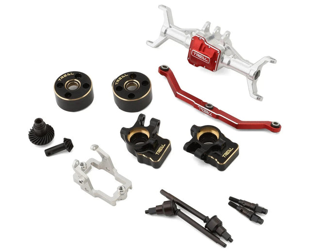 Treal Hobby Alum Front Portal Axle Set for Traxxas TRX-4M Silver w/Brass Covers
